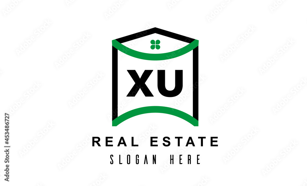 XU real estate latter logo vector