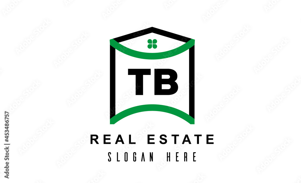 Naklejka premium TB real estate latter logo vector
