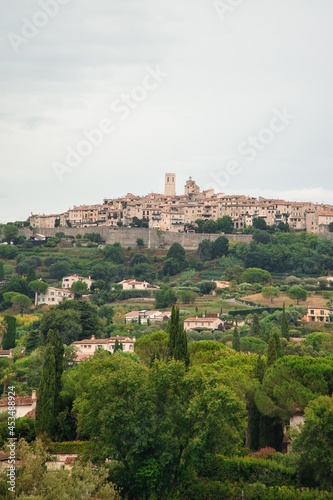 Beautiful medieval town of Tourrette sur Loup  situated on the hilltop in France