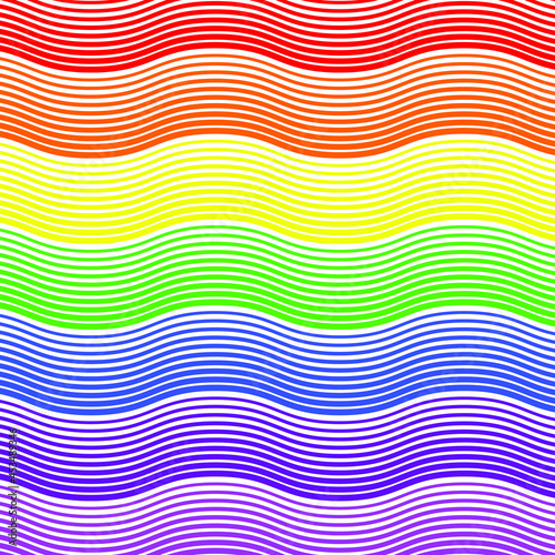 Rainbow art background. Vector pattern. Abstract geometric striped pattern. Vector illustration. Wavy pattern.
