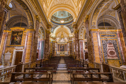 Interior view of the Church Sant Antonio dei Portoghesi in Rome  Italy. August-12-2021