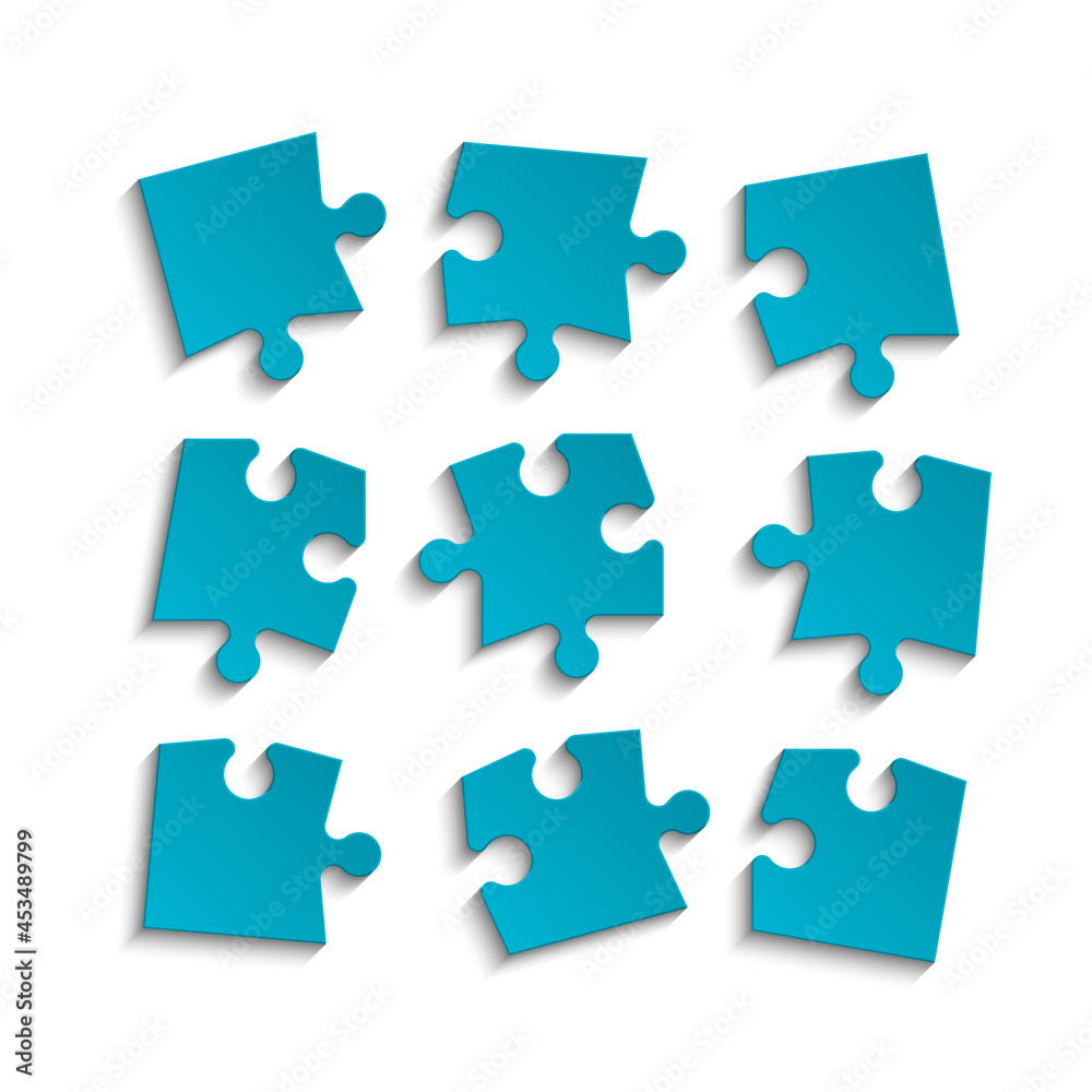 Background puzzle pattern. Simple many piece puzzle wallpaper template. banner presentation picture.