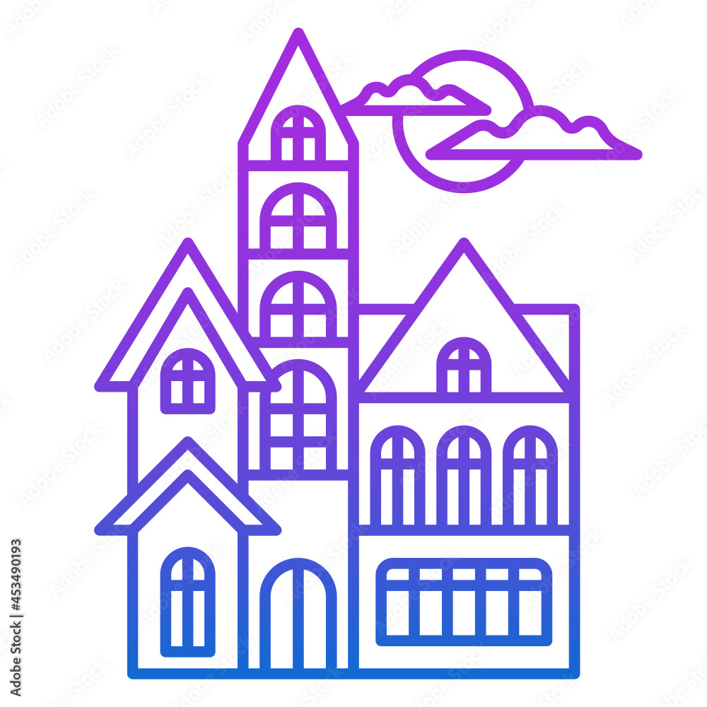 haunted house icon