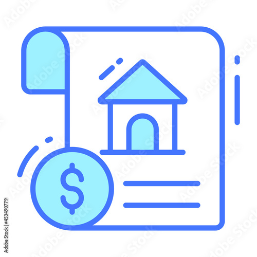 mortgage trendy icon, glyph style isolated on white background. Symbol for your web site design, logo, app, UI.