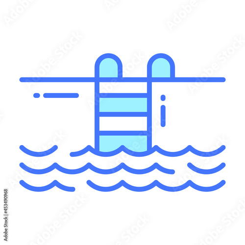 swimming pool trendy icon, glyph style isolated on white background. Symbol for your web site design, logo, app, UI.