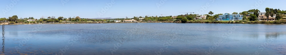 Fototapeta premium Beautiful panoramic view at Ria Formosa lagoon, Quinta do Lago, Algarve