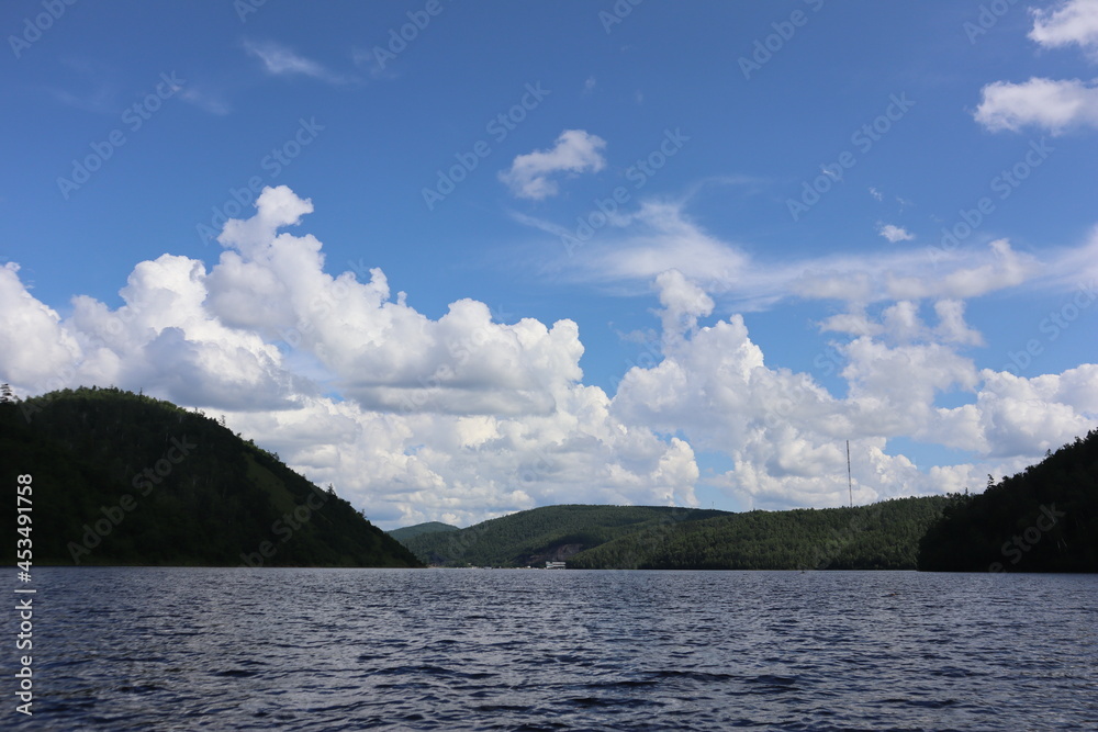 lake and mountains