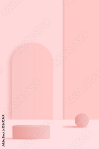 pink aesthetic podium