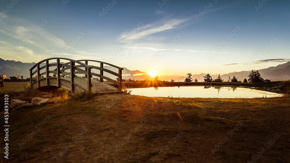 Sonnenaufgang Mutterer Speichersee Nockspitz Sonnenaufgang Mutterer Speichersee Nockspitz