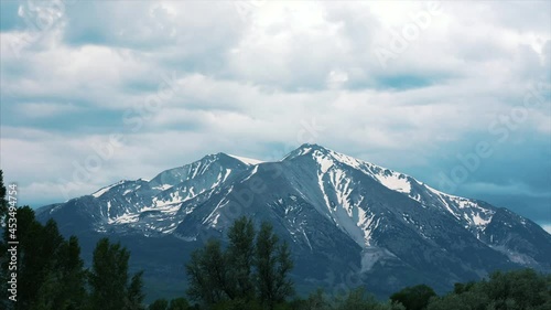 Time-lapse of Mount Sopris, Carbondale, Colorado. 