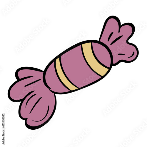 Candy in a Wrapper Doodle Holliday Illustration