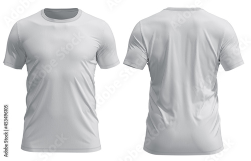 3D rendered Muscle White t-shirt