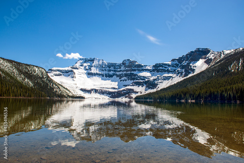 Mountain Lake with Snow Capped Mountains