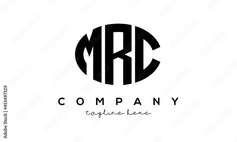 MRC three Letters creative circle logo design