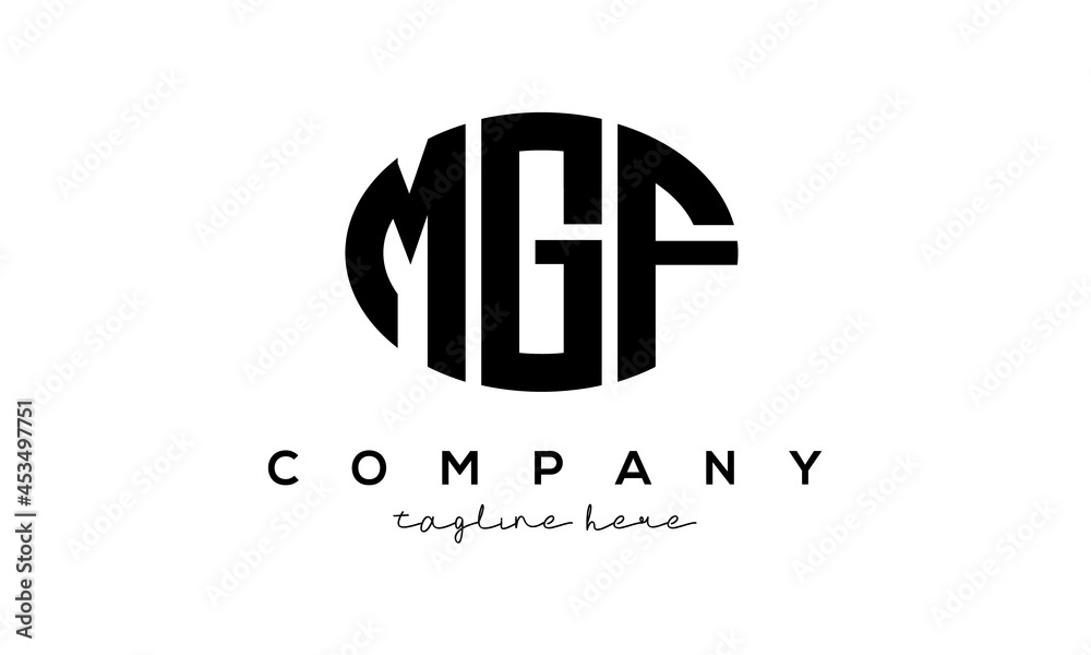 MGF three Letters creative circle logo design MGF three Letters creative circle logo design