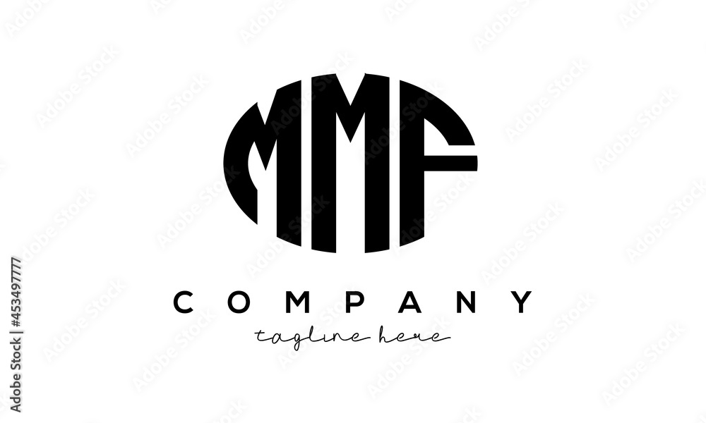 MMF three Letters creative circle logo design MMF three Letters creative circle logo design