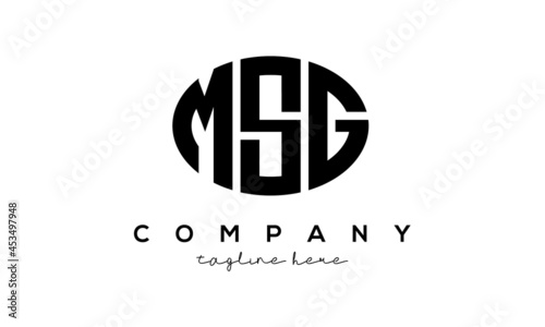 MSG three Letters creative circle logo design