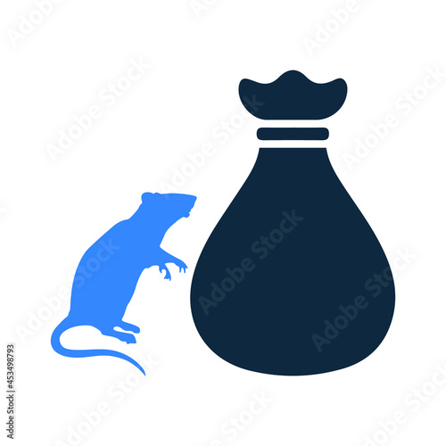 Rat damage crop icon. Simple editable vector illustration.