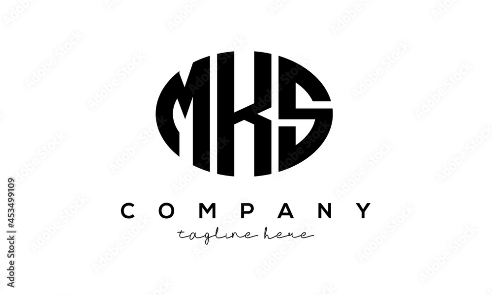 MKS three Letters creative circle logo design MKS three Letters creative circle logo design