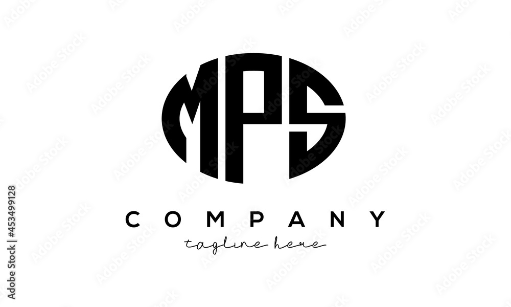 MPS three Letters creative circle logo design
