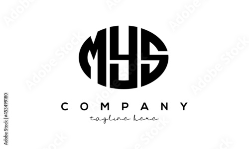 MYS three Letters creative circle logo design