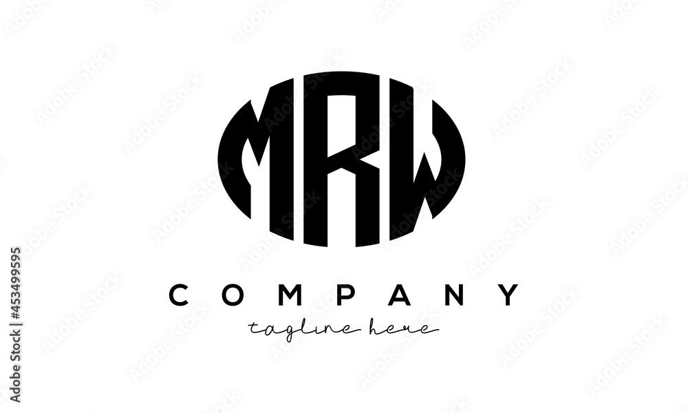 MRW three Letters creative circle logo design