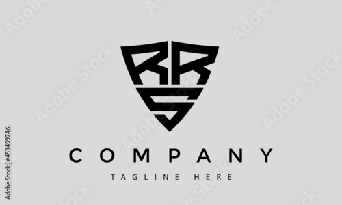 RRS letters creative logo with shield photo