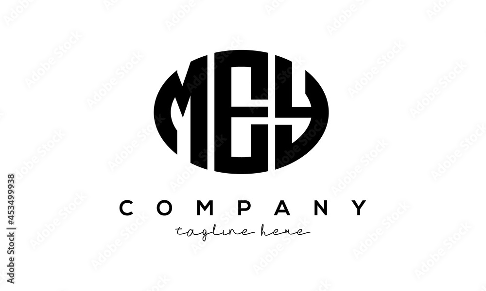 MEY three Letters creative circle logo design
