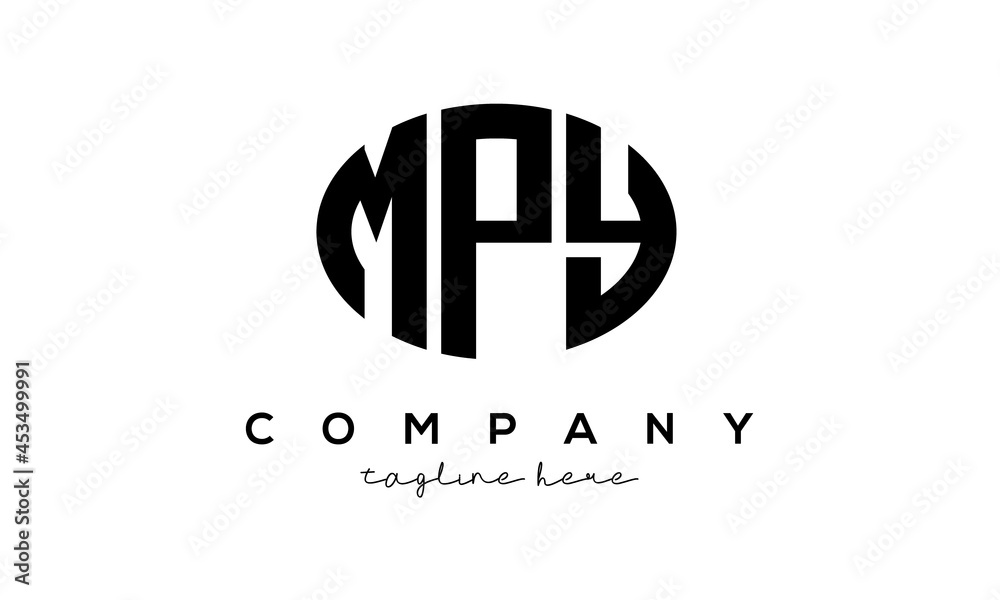 MPY three Letters creative circle logo design