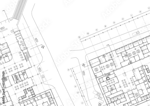 Floor plan designed building on the drawing.