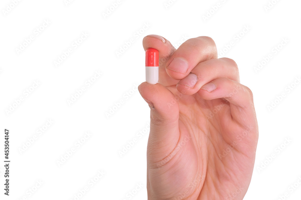 tablet capsule is held in the hand with your fingers tablet capsule is held in the hand with your fingers