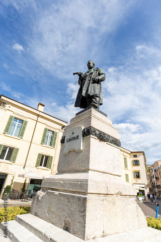 VERONA, ITALY, August 28, 2012, statue of Camillo Paolo Filippo Giulio Benso, Count of Cavour at Verona