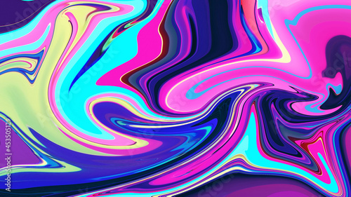 Colorful Abstract Modern Hand Painted Liquid Background Swirls Pattern Design