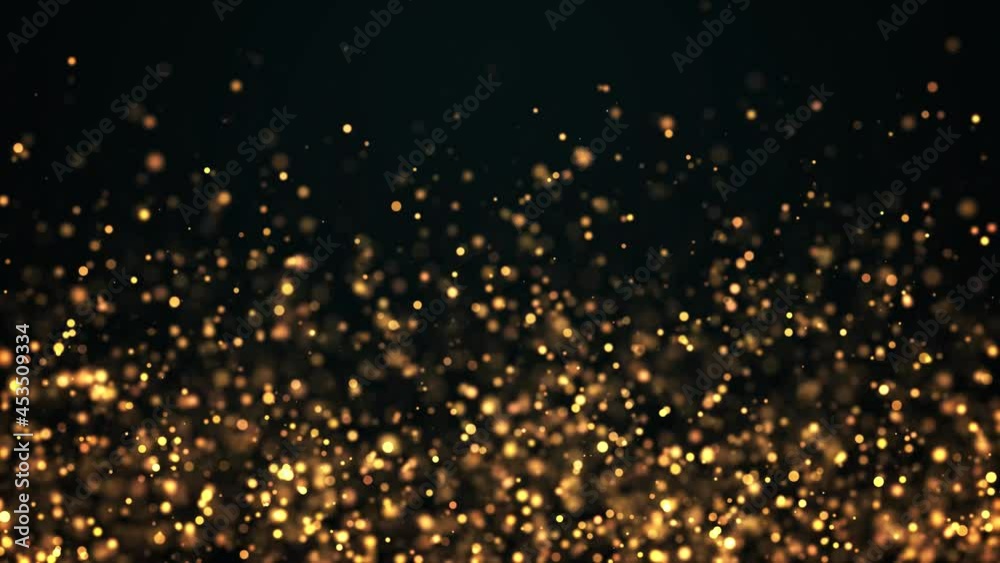 金のパーティクル、キラキラ背景 金のパーティクル、キラキラ背景