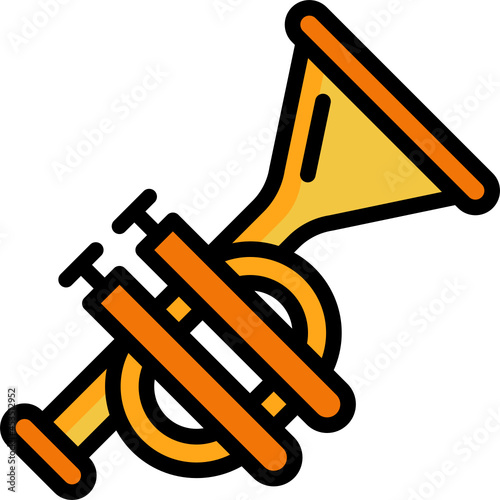 trumpet line icon
