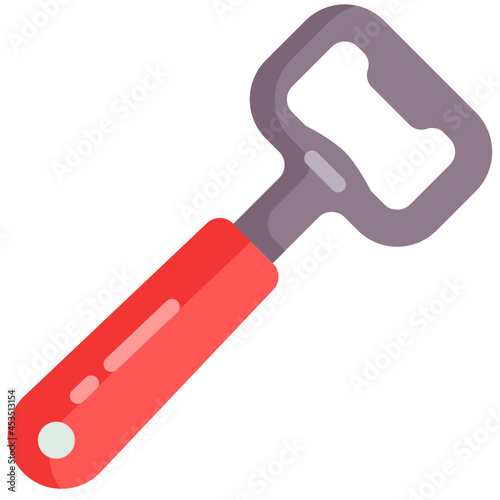 bottle opener flat icon