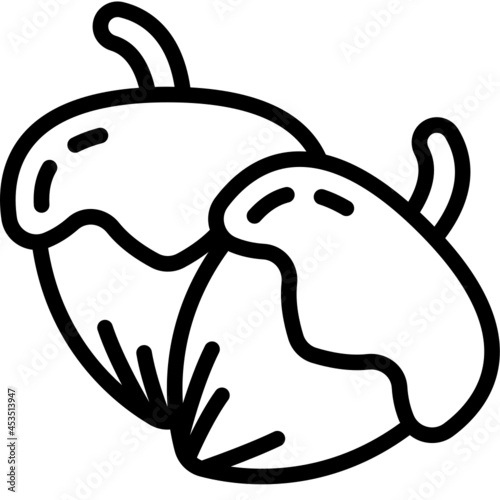 hazelnut line icon