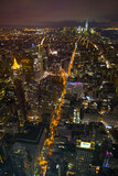 5th Avenue, New York City at Night from Empire State Building