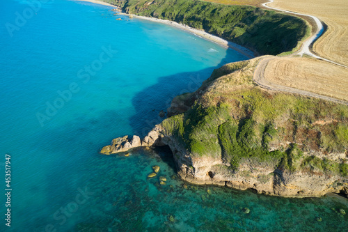 aerial view of the promontory of the coast of Punta Aderci Abruzzo