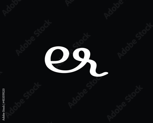 creative letter ER logo design vector template