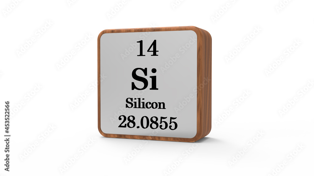 3d Silicon Element Sign. Stock İmage 3d Silicon Element Sign. Stock İmage