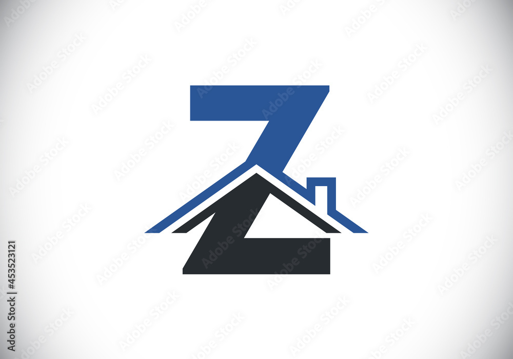 Initial Z monogram alphabet with the roof. Home or house sign. Real estate logo concept. Font emblem. Modern vector logo for Real estate business and company identity. Initial Z monogram alphabet with the roof. Home or house sign. Real estate logo concept. Font emblem. Modern vector logo for Real estate business and company identity.