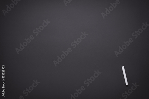 black empty, chalkboard and white chalk, school empty board, background for text, lettering, new school year concept, space for text, mock up for design