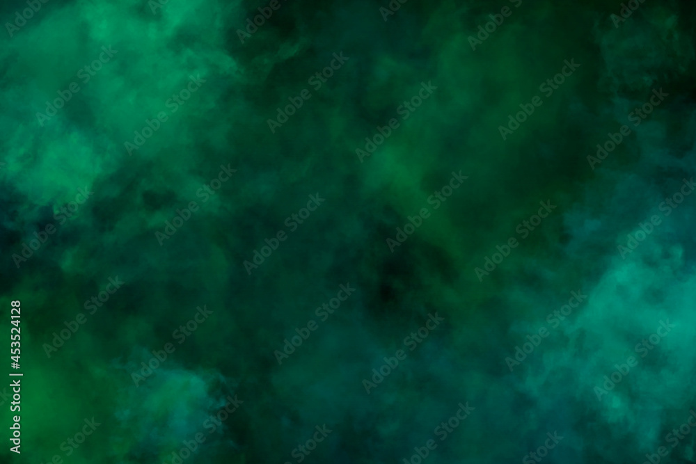 Blue Green Smoke or Fog Photo Overlay