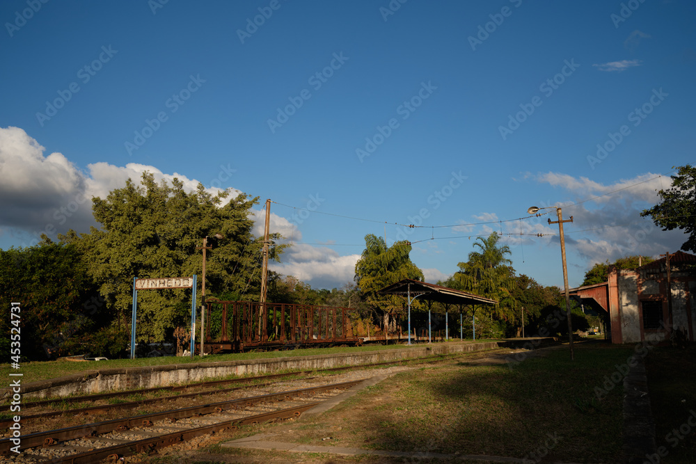Old and abandoned railway in the city of Vinhedo, Sao Paulo - Brazil