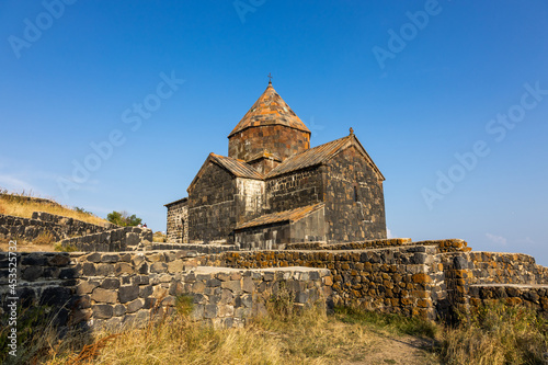 Sevanavank Monastery on a peninsula at the northwestern shore of Lake Sevan in Armenia