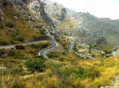 Curvy Serpentine roads in Chinese Mountains