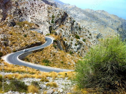 Curvy Serpentine roads in Chinese Mountains