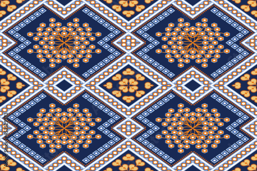 Ikat geometric folklore ornament. Tribal ethnic.pattern in Aztec style. Figure tribal embroidery. Seamless pattern Design for background,carpet,wallpaper,clothing,wrapping,Batik,fabric,illustration.
