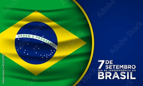 Brazil Independence Day Background Design Template.